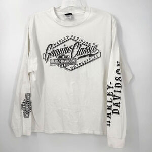 Harley-Davidson Genuine Classic Long Sleeve T Shirt White XL Raleigh NC